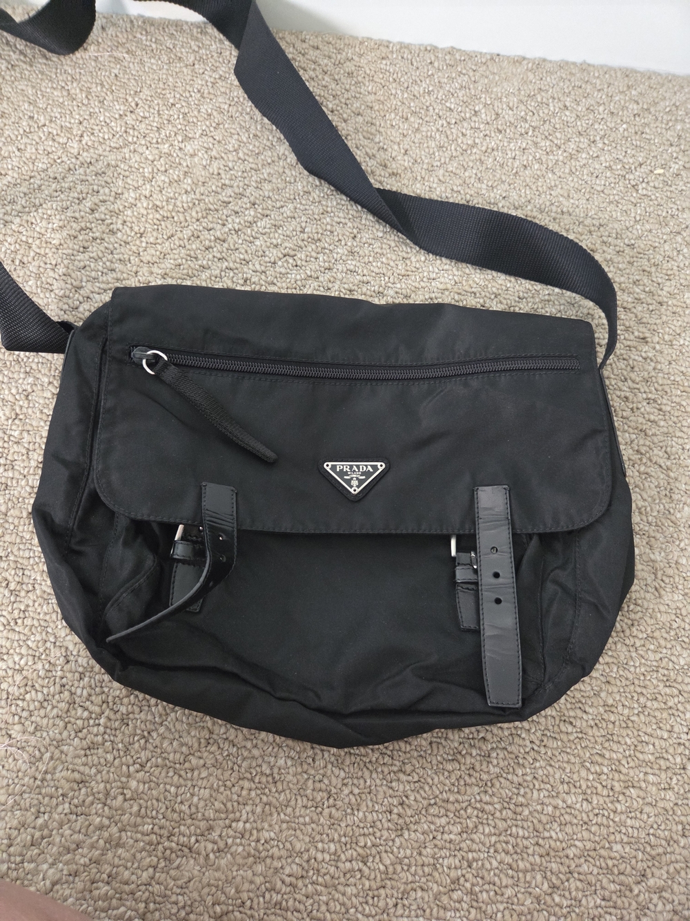 Prada Black Nylon Messenger Crossbody Bag - Picture 5 of 6